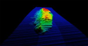 Lusitania raw multibeam sounds. Bow view.