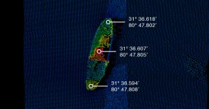 USCGC SAGEBRUSH with coordinates.