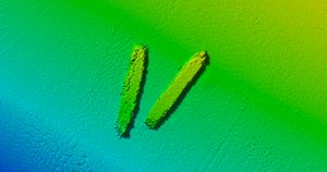 1m resolution multibeam of the West Point Barges.